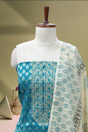 Golden Sequin Silk Churidar Material