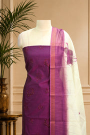 Sequin Thread Work Silk Churidar Material