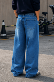 Par-Swam Super Wide Leg Shaded Baggy Jeans