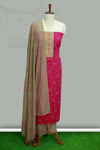 Graceful Cotton Churidar Material – Floral Elegance with Sequin Touch