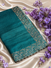 Floral Jaal Cutwork Vichithra Silk Saree