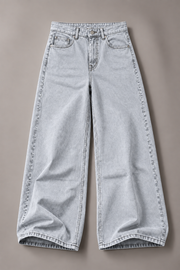 Denrock Classic Plain Wide Leg Baggy Jeans