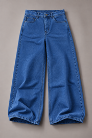 Denrock Classic Plain Wide Leg Baggy Jeans