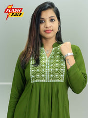 Rayon Flare Kurti- Flash sale offer