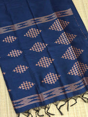 Jute semi silk dress code saree