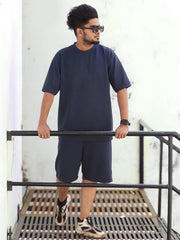 Effortless Style: Men's Shorts with T-Shirt Co-ords Set - Only ₹599 [NAVY BLUE]