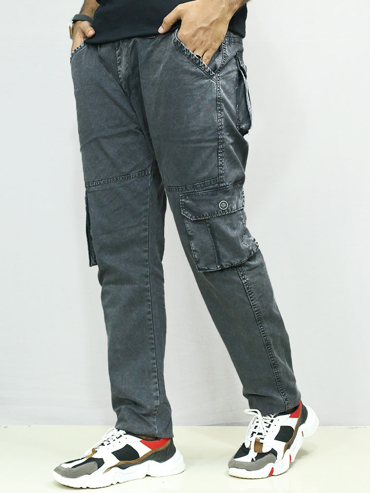 MENS DENIM CARGO JOGGER REGULAR FIT