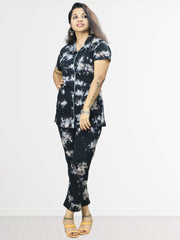Casual Printed Co-ord Set for Women's in Comfortable Loopknit