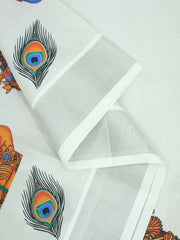 Kerala Set Silver Tissue Running Material