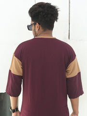 HOG & FOG Popcorn Fabric Casual T-Shirt - Anti Shrink, Quick Dry, Regular Fit | Only ₹200