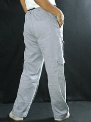 Women's bottom wear: Girls Flap Pocket Cargo Pants - ASH