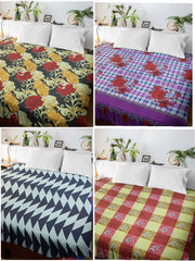 Combo Polycoton Family Bedsheet With Out Pillow Cover
