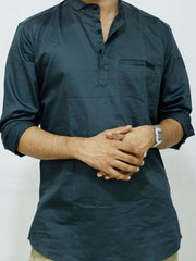 MEN SOLID SATIN KURTA