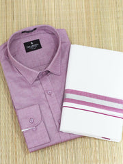 Men Full Sleeve Shirt & Dhoti Set