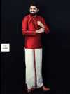 suryasilksonline.com Apparel & Accessories MENS WEDDING KURTA WITH DHOTI