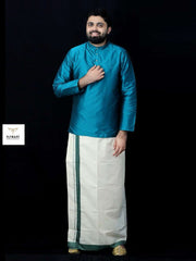 suryasilksonline.com Apparel & Accessories MENS WEDDING KURTA WITH DHOTI